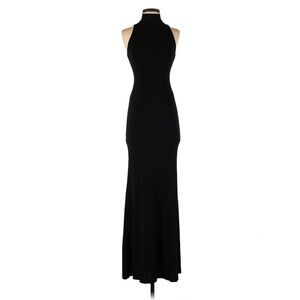 Alice + Olivia Air Black Mock Neck Maxi Dress Size 0 (Petite!)